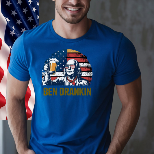 Ben Drankin Franklin Funny Drinking History Pun T-Shirt