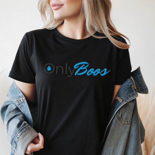 OnlyBoos Funny Halloween Ghost Parody T-Shirt