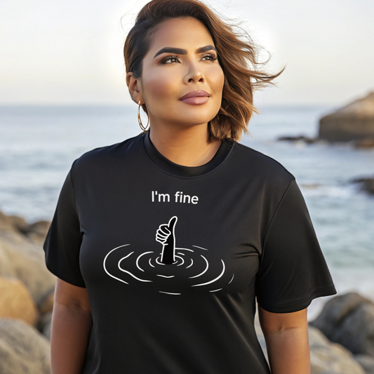 I'm Fine Everything's Fine Sarcastic Mental Health T-Shirt