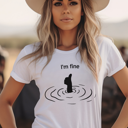 I'm Fine Everything's Fine Sarcastic Mental Health T-Shirt