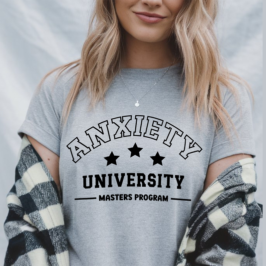 Anxiety University School Of Overthinking Funny Mental Health Shirt