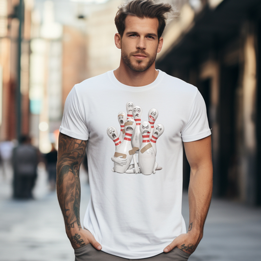 All My Bowling Pins Are Unhappy Funny Strike T-Shirt