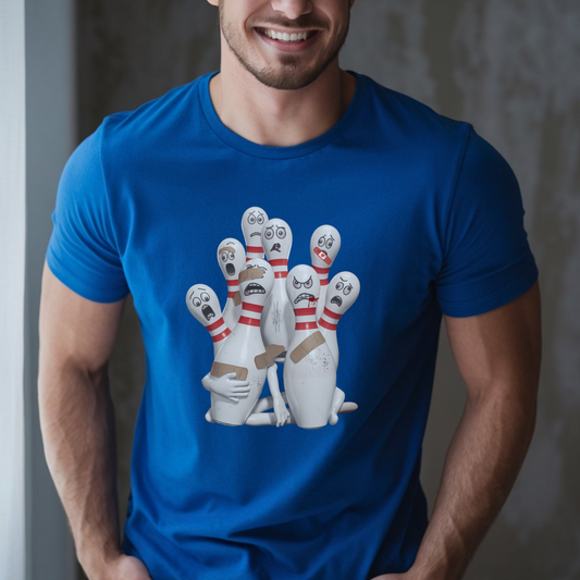 All My Bowling Pins Are Unhappy Funny Strike T-Shirt